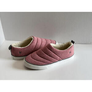 Hurley Arlo Puff Clogs Women's Shoes Slip On Faux Fur Lined Red Comfort Size 8M